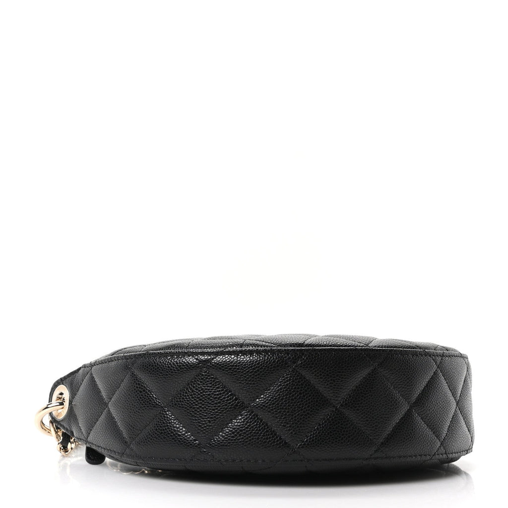 Chanel Caviar Quilted Other Shape With Chain Black