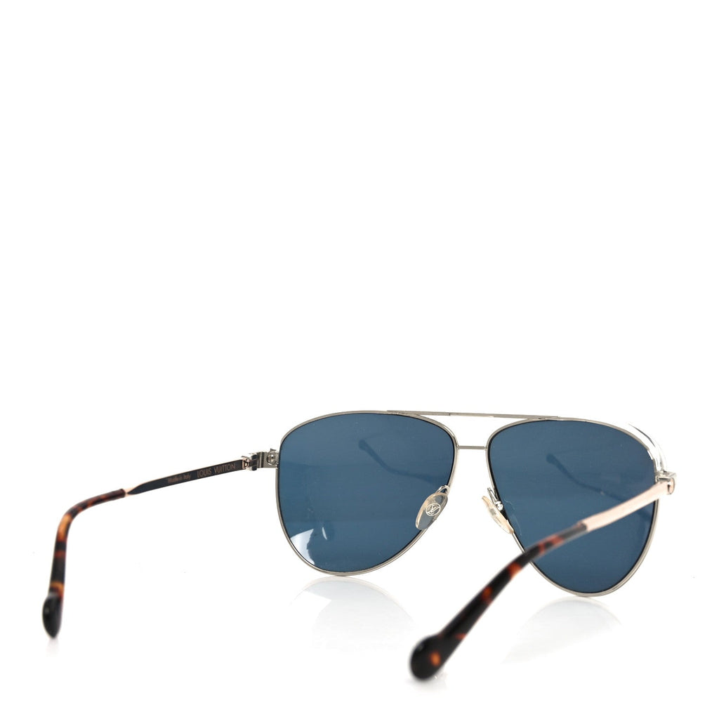 Louis Vuitton Jet Set Aviator Sunglasses Z0858U Silver