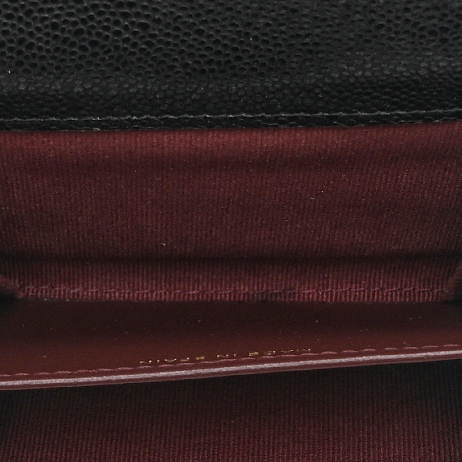 Caviar Quilted Flap Card Holder Wallet Black