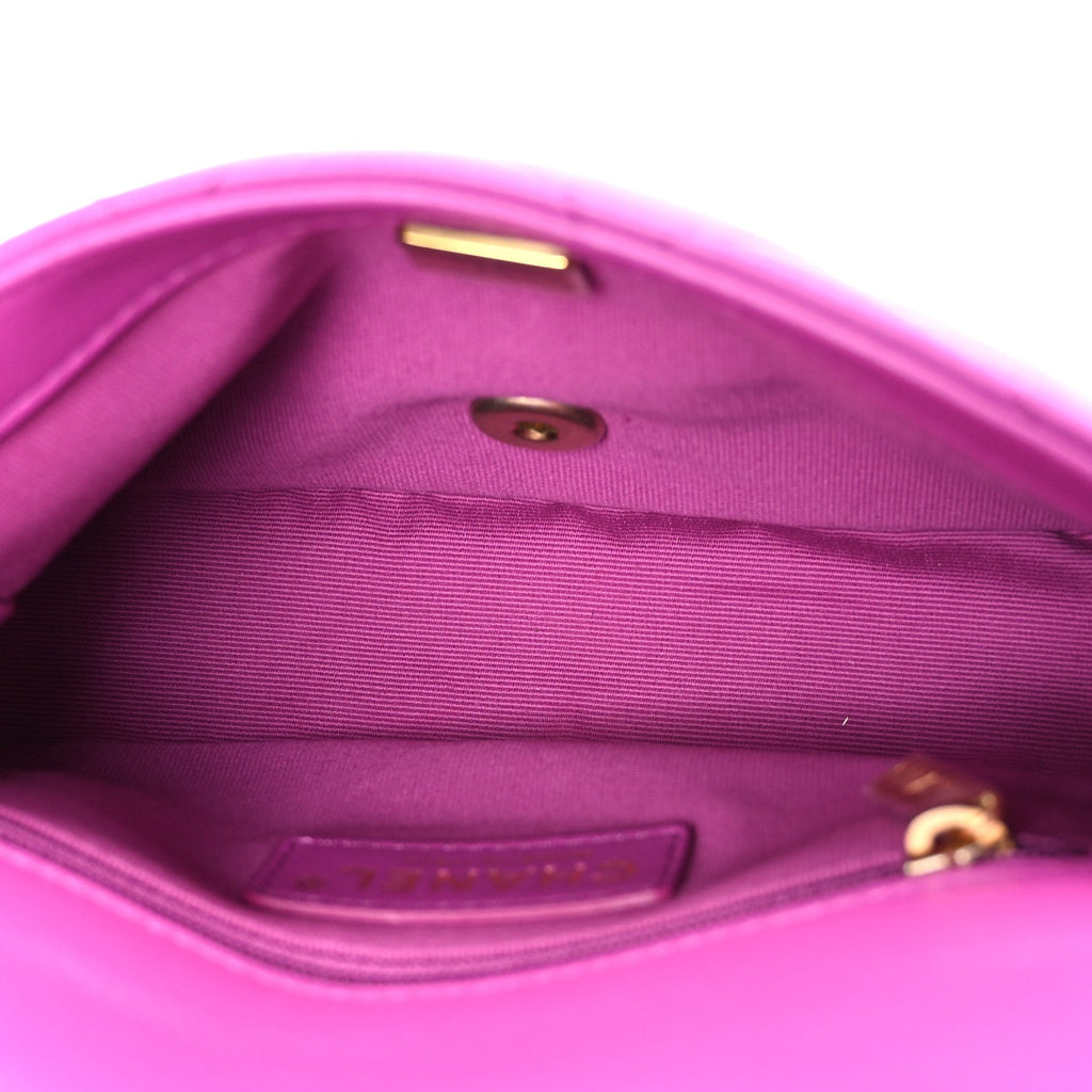 Chanel Lambskin Quilted CC Small Dynasty Flap Purple