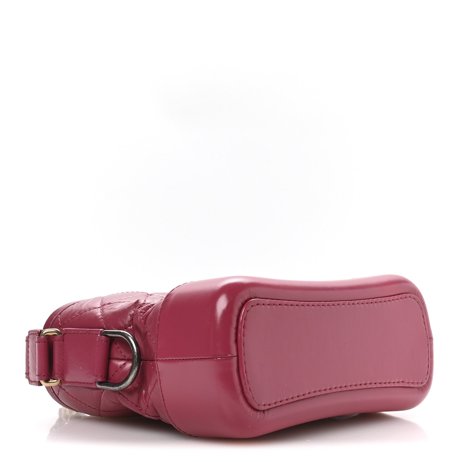 Chanel Aged Calfskin Quilted Small Gabrielle Hobo Fuchsia