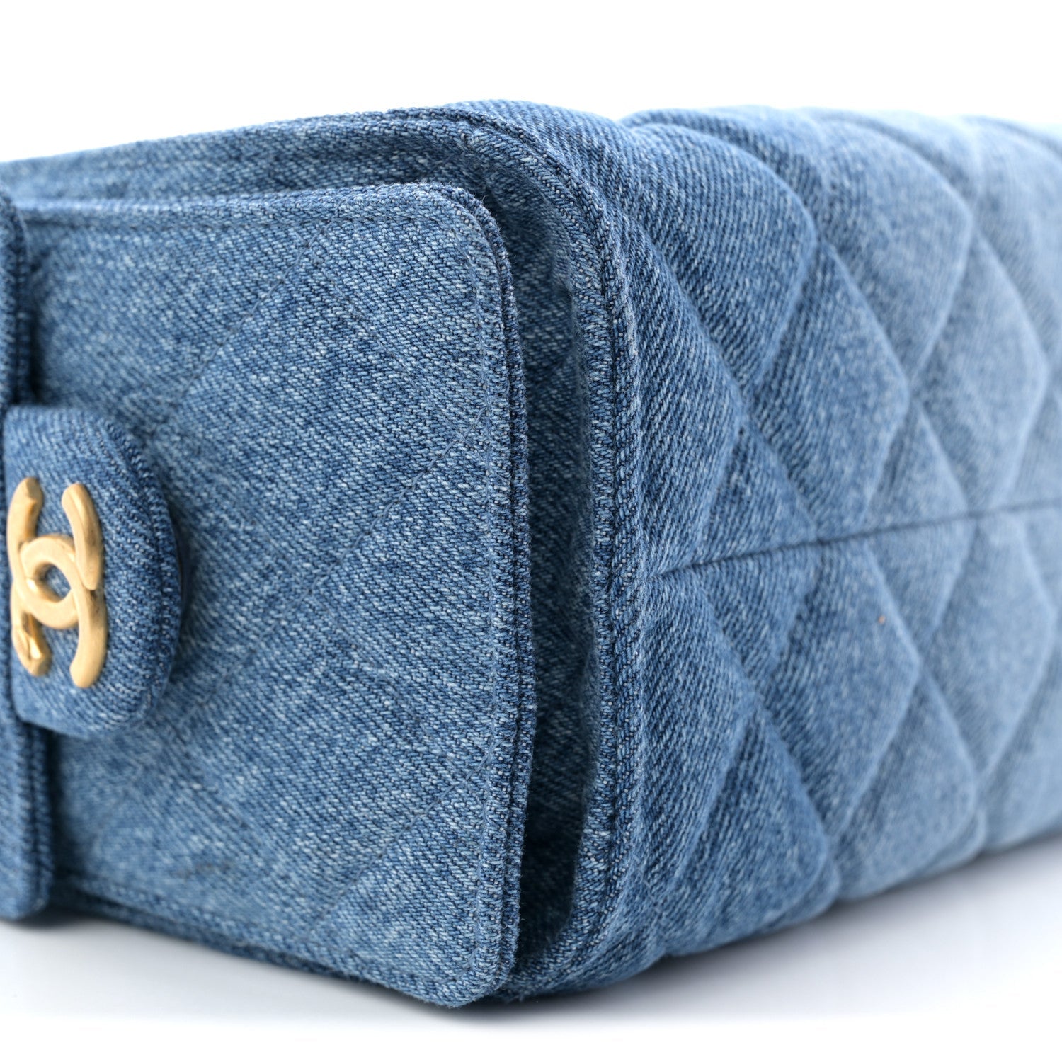 Chanel Washed Denim Quilted Mini Chanel 25 Handbag Blue