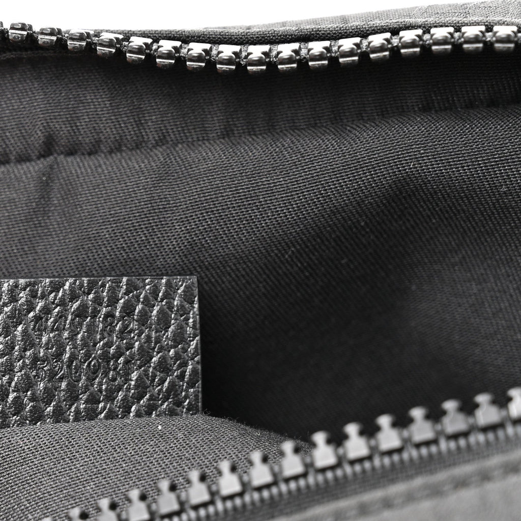Gucci Nylon Monogram Fanny Pack Belt Bag Black