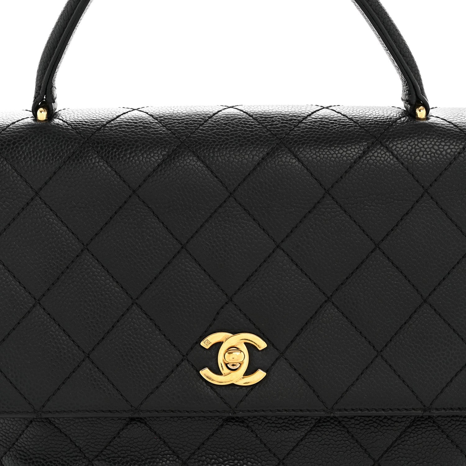 Chanel Caviar Quilted Jumbo Kelly Flap Black