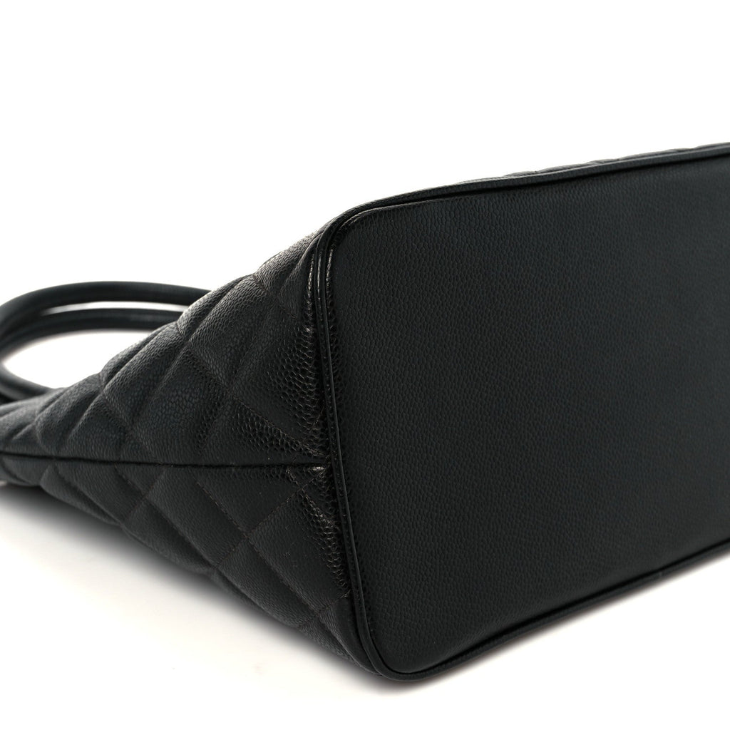 Chanel Caviar Quilted Medallion Tote Black