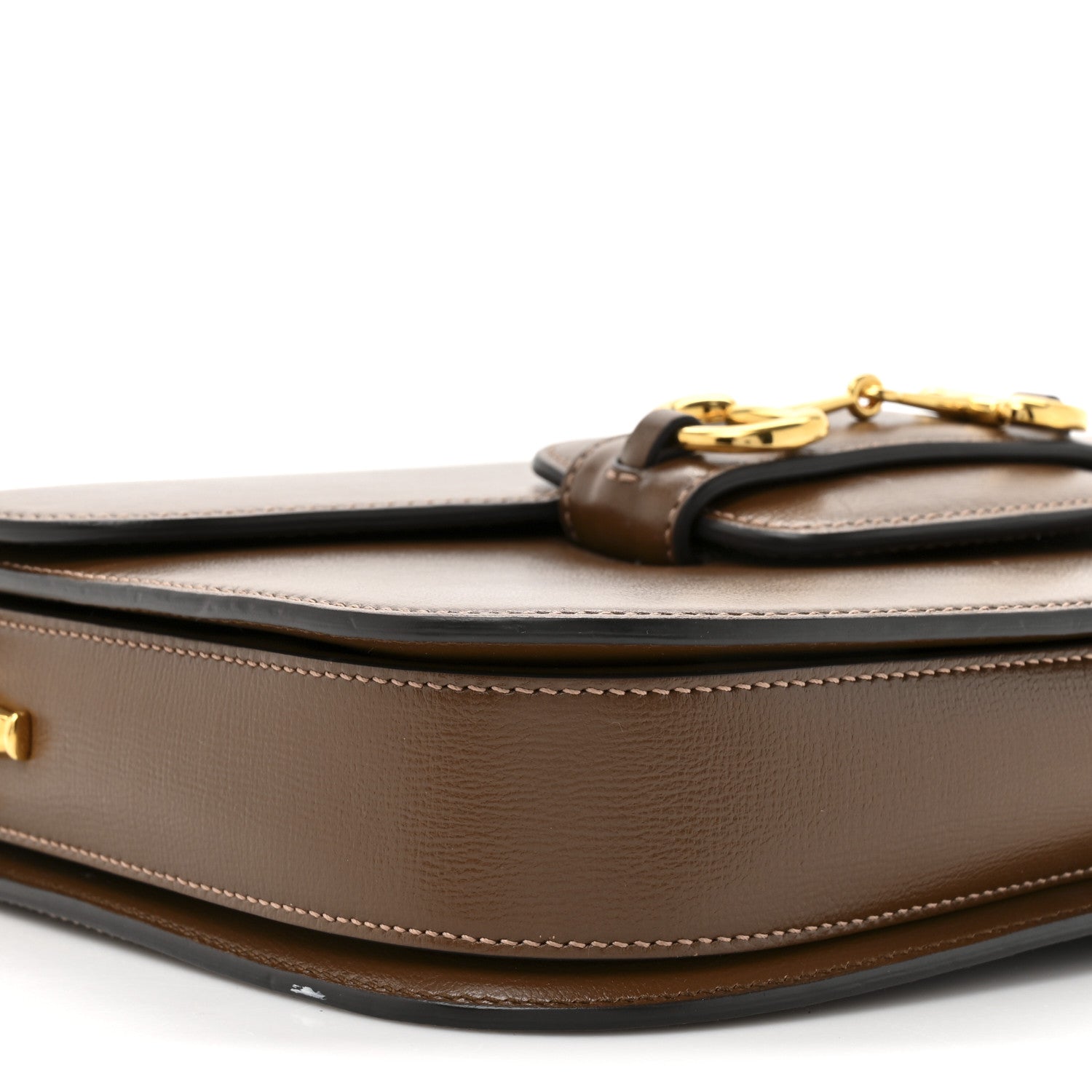 Gucci Azalea Calfskin Horsebit 1955 Shoulder Bag Brown Sugar