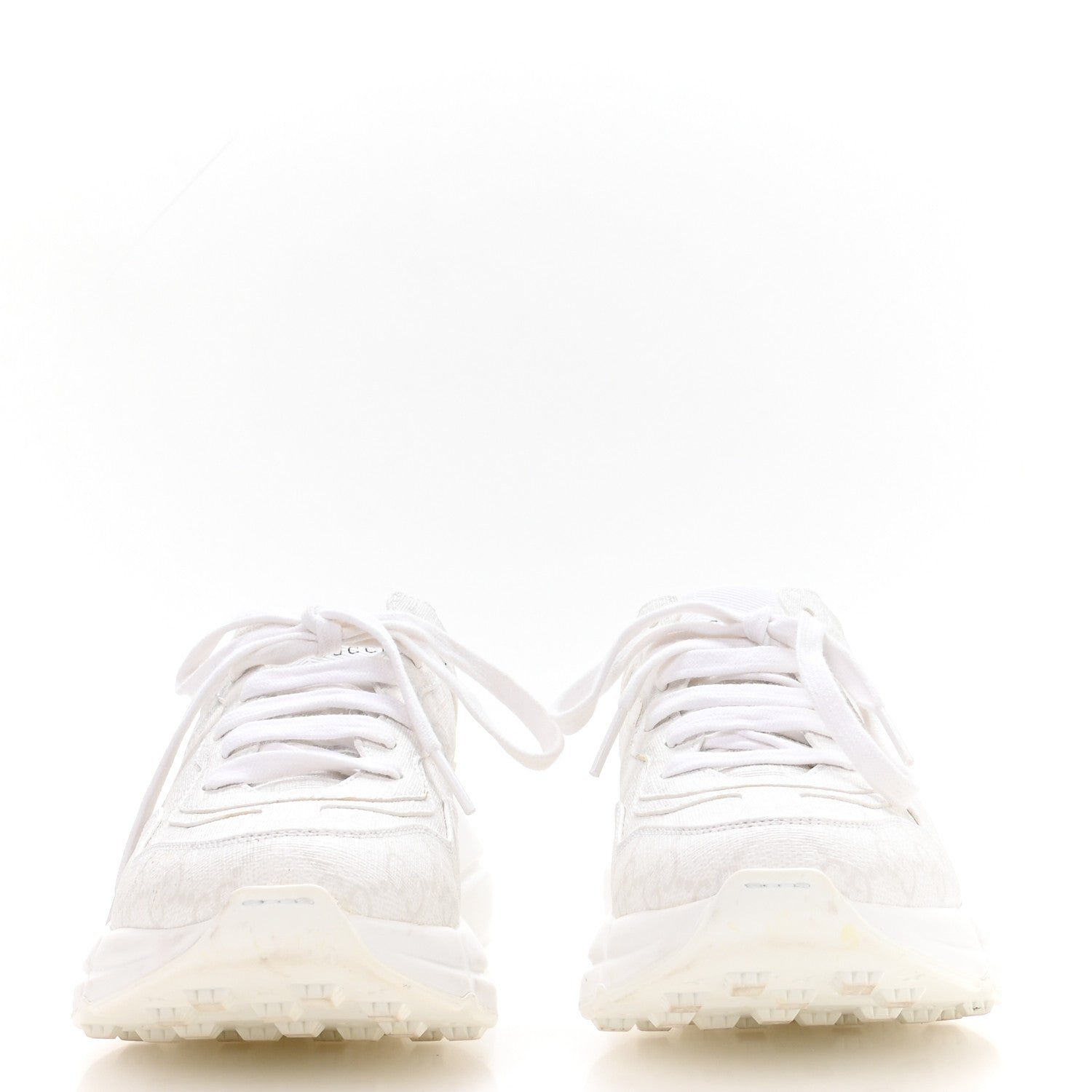 Gucci GG Supreme Monogram Womens Rhyton Sneakers 35.5 White
