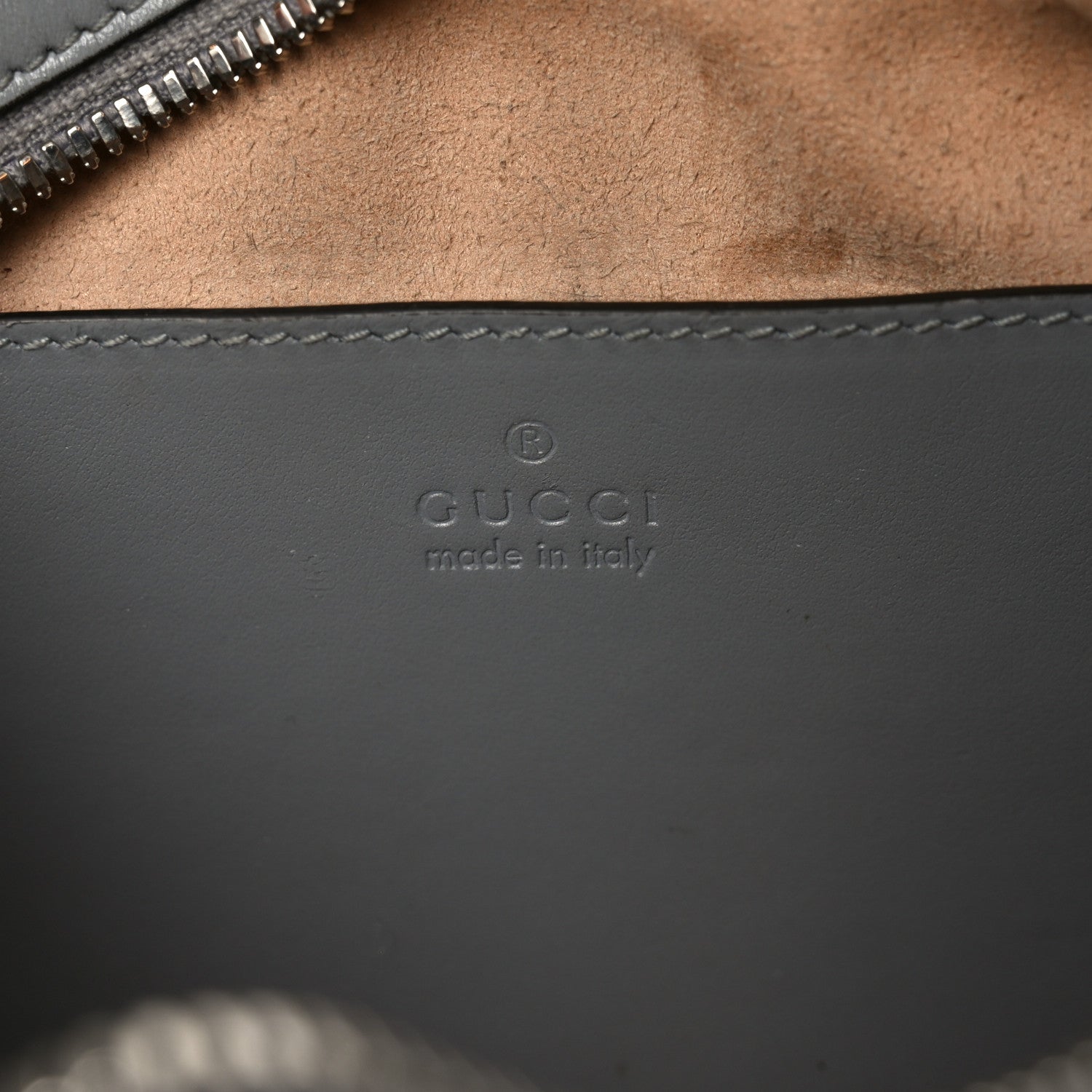 Gucci Calfskin Matelasse Aria Small GG Marmont Chain Shoulder Bag Deep Grey