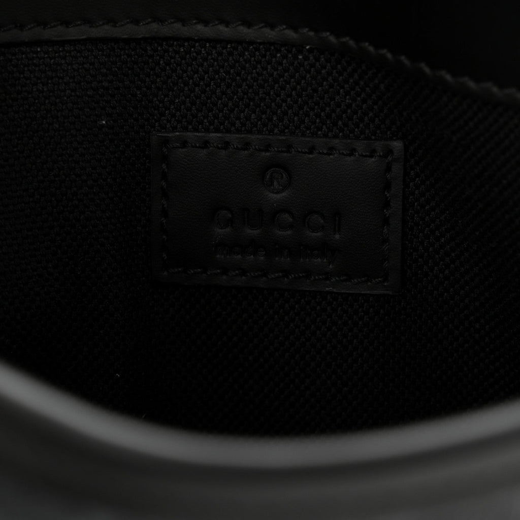 Gucci GG Supreme Monogram Web Slim Belt Bag Black Grey
