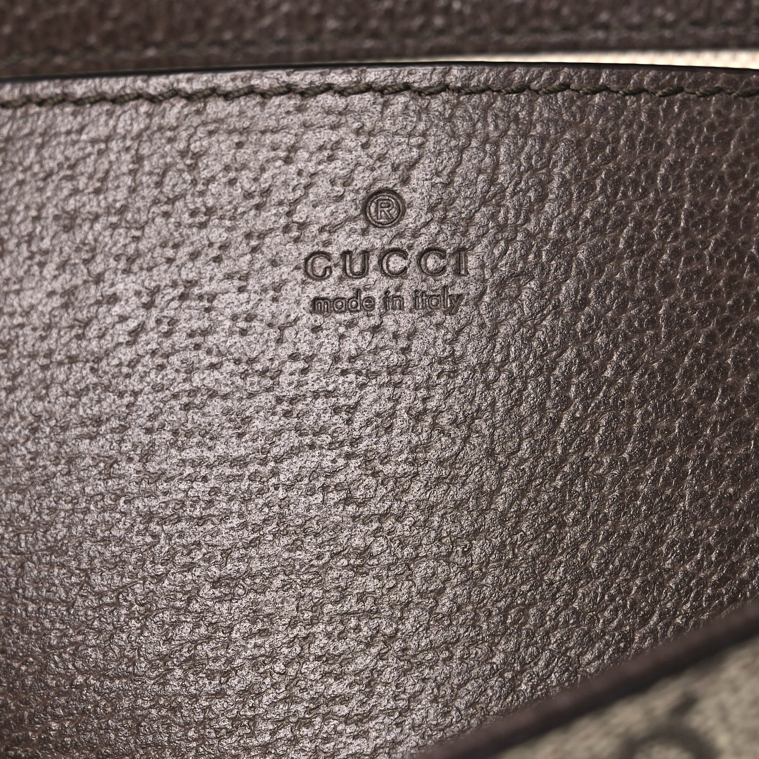 Gucci GG Supreme Monogram Textured Dollar Calfskin Web Mini Ophidia Envelope Shoulder Bag Beige Ebony