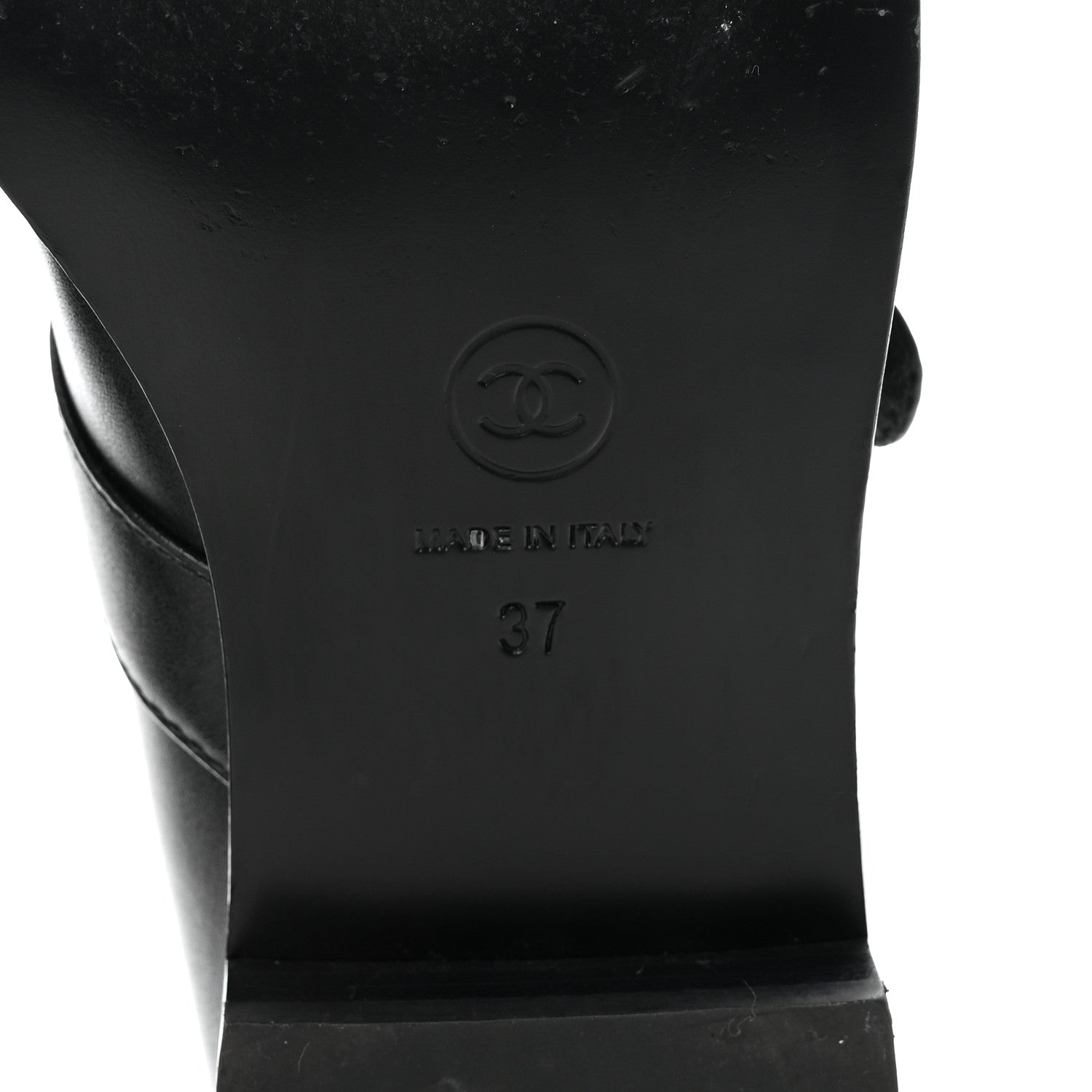 Calfskin Patent Mary Janes Flats 37 Black