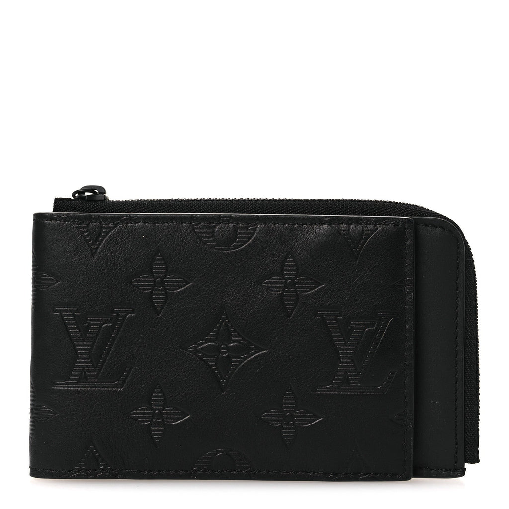 Louis Vuitton Calfskin Monogram Shadow Hybrid Wallet Black