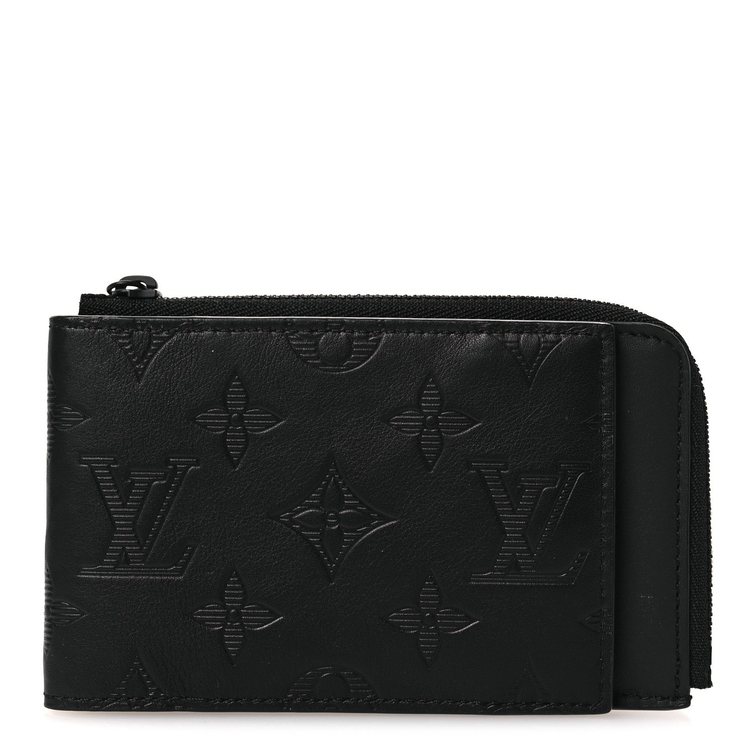 Louis Vuitton Calfskin Monogram Shadow Hybrid Wallet Black