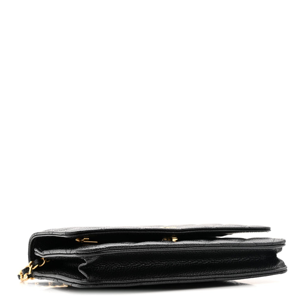 Chanel Caviar Quilted Wallet on Chain WOC Black