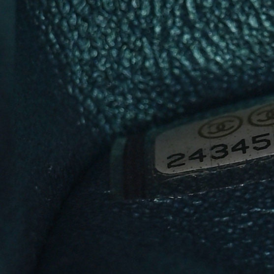 Chanel Iridescent Lambskin Quilted Medium Double Flap Turquoise