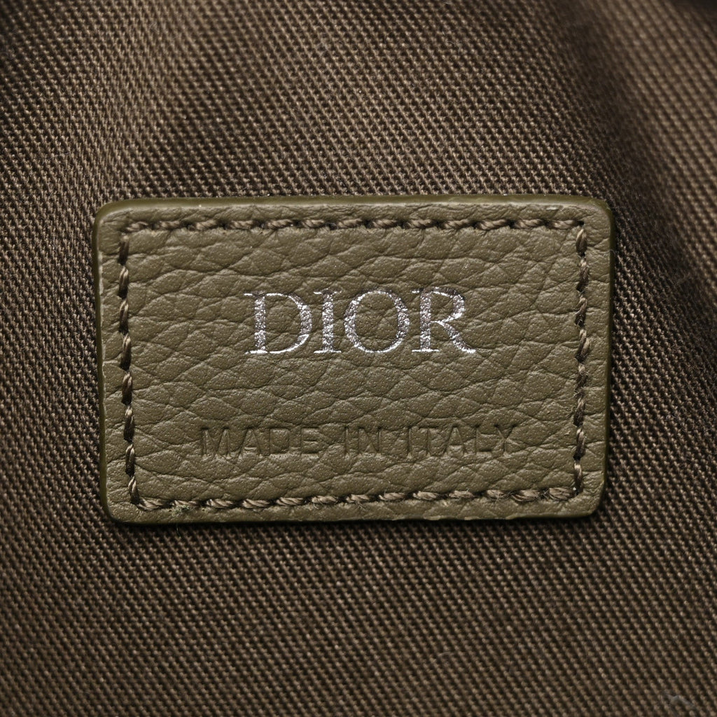 Christian Dior Oblique Saddle Triple Pouch Green