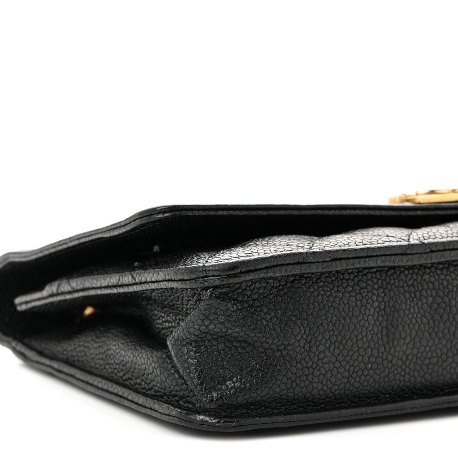 Chanel Caviar Quilted Boy Wallet On Chain WOC Black