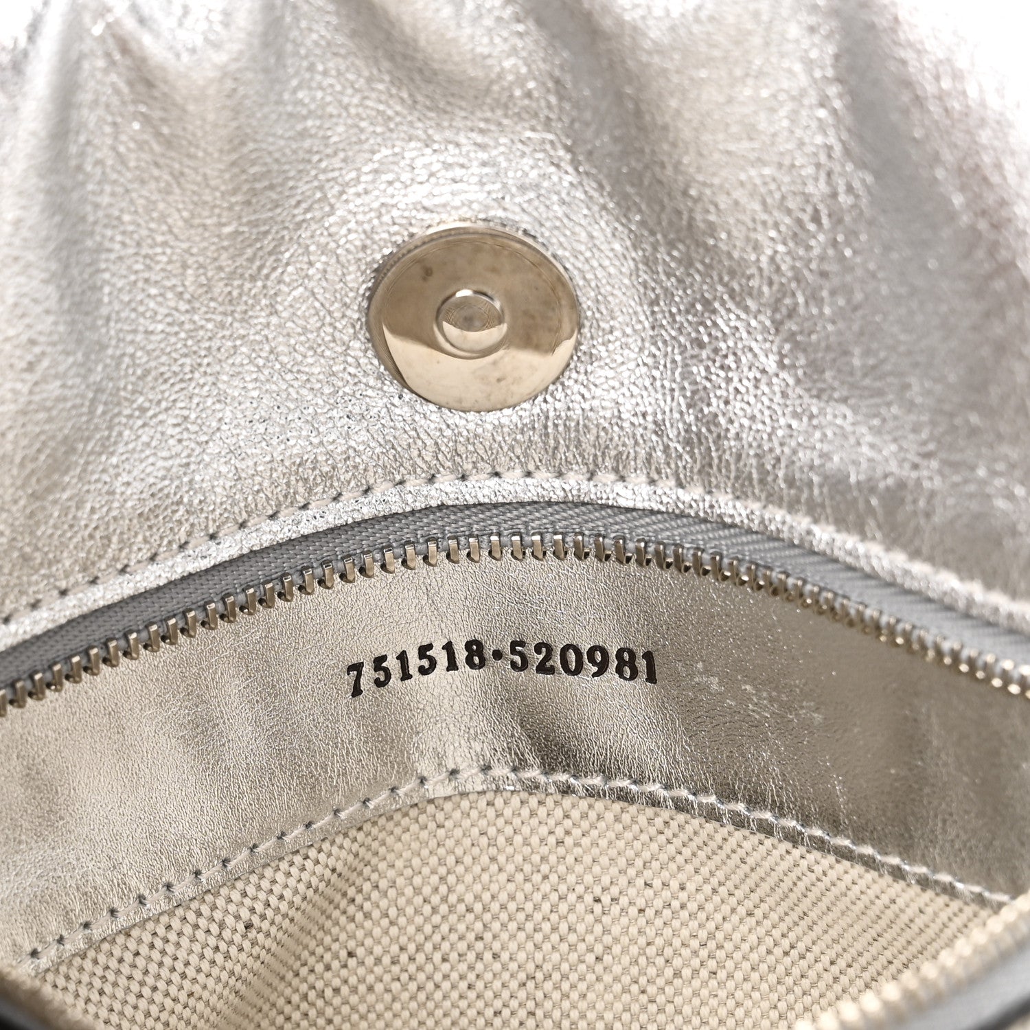 Gucci Sakai Be Green Calfskin Diagonal Stitched Small Blondie Tote Silver