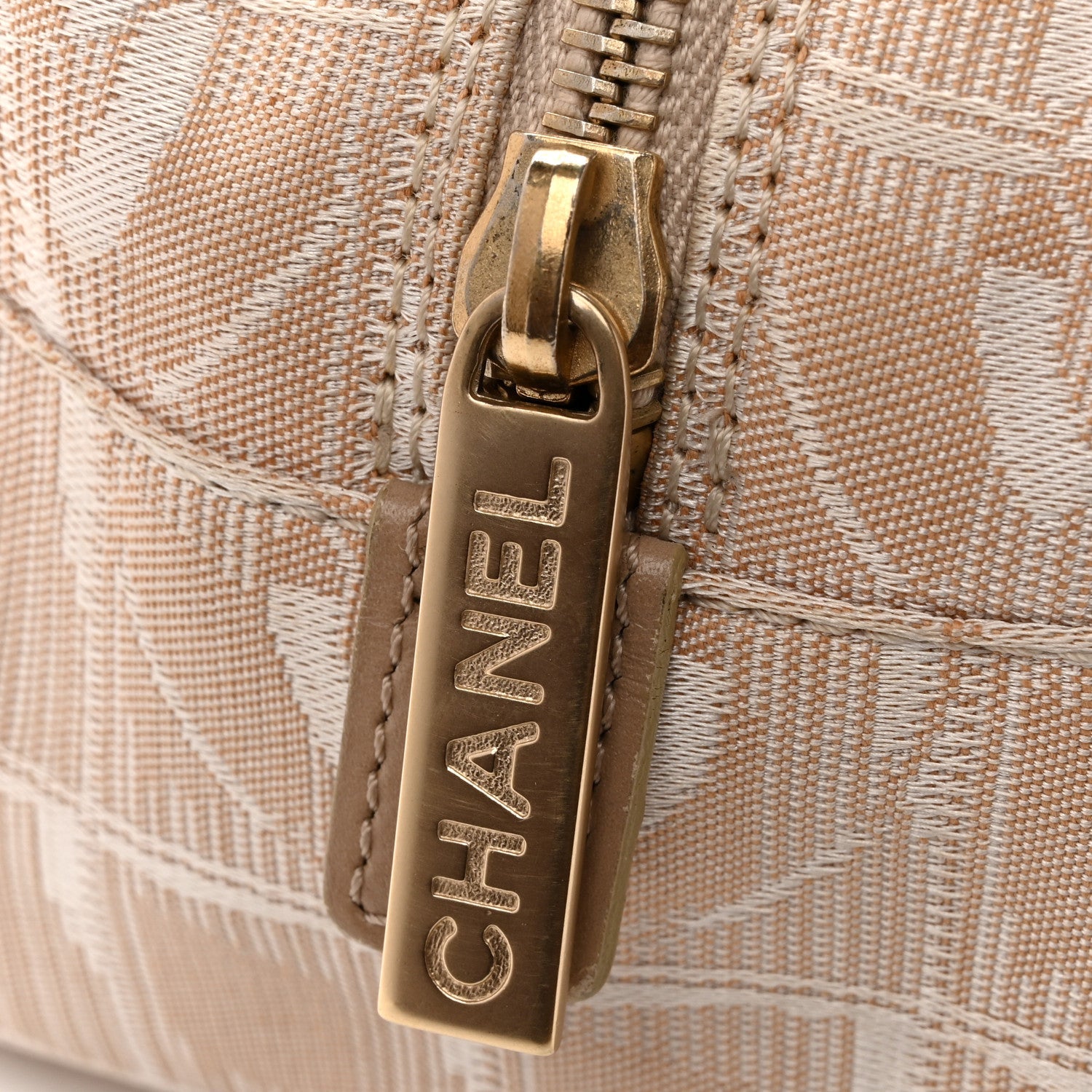 Chanel Nylon Travel Bowler Beige