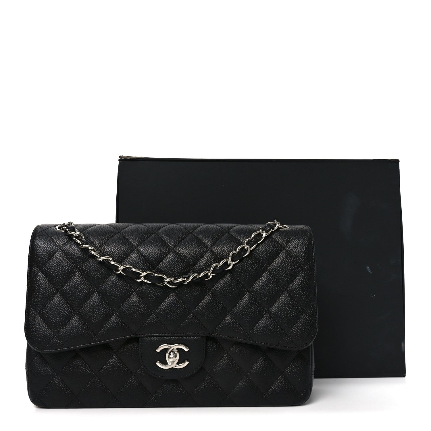 Chanel Caviar Quilted Jumbo Double Flap Black