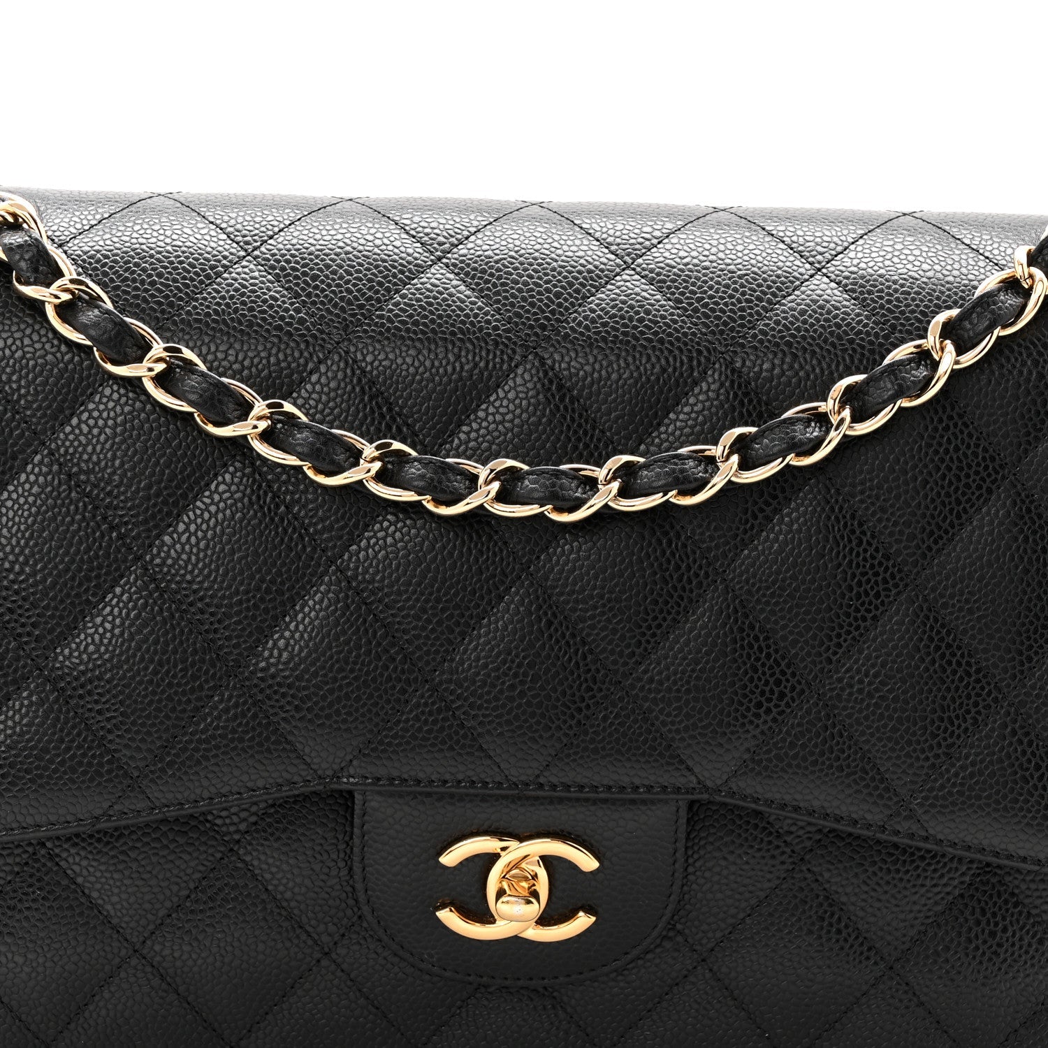 Chanel Caviar Quilted Jumbo Double Flap Black