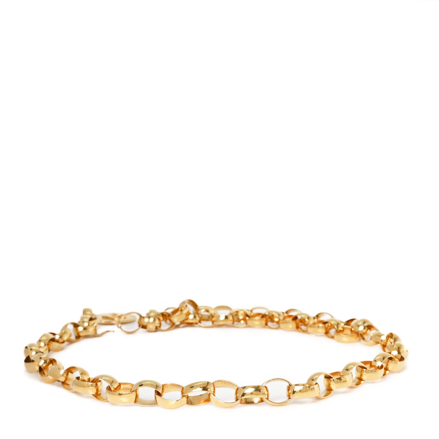 Metal Chain CC Medallion Belt Gold