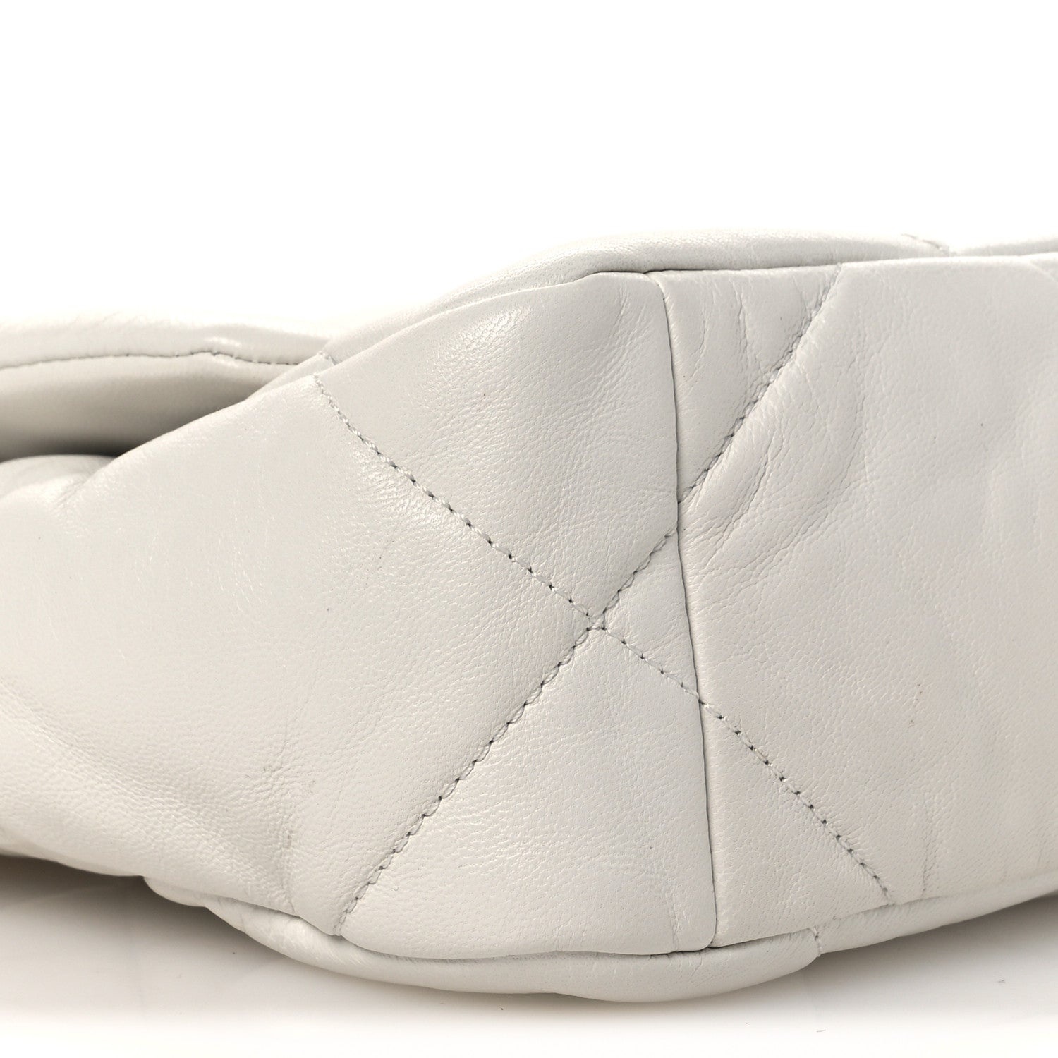 Chanel Goatskin Quilted Medium Chanel 19 Flap White