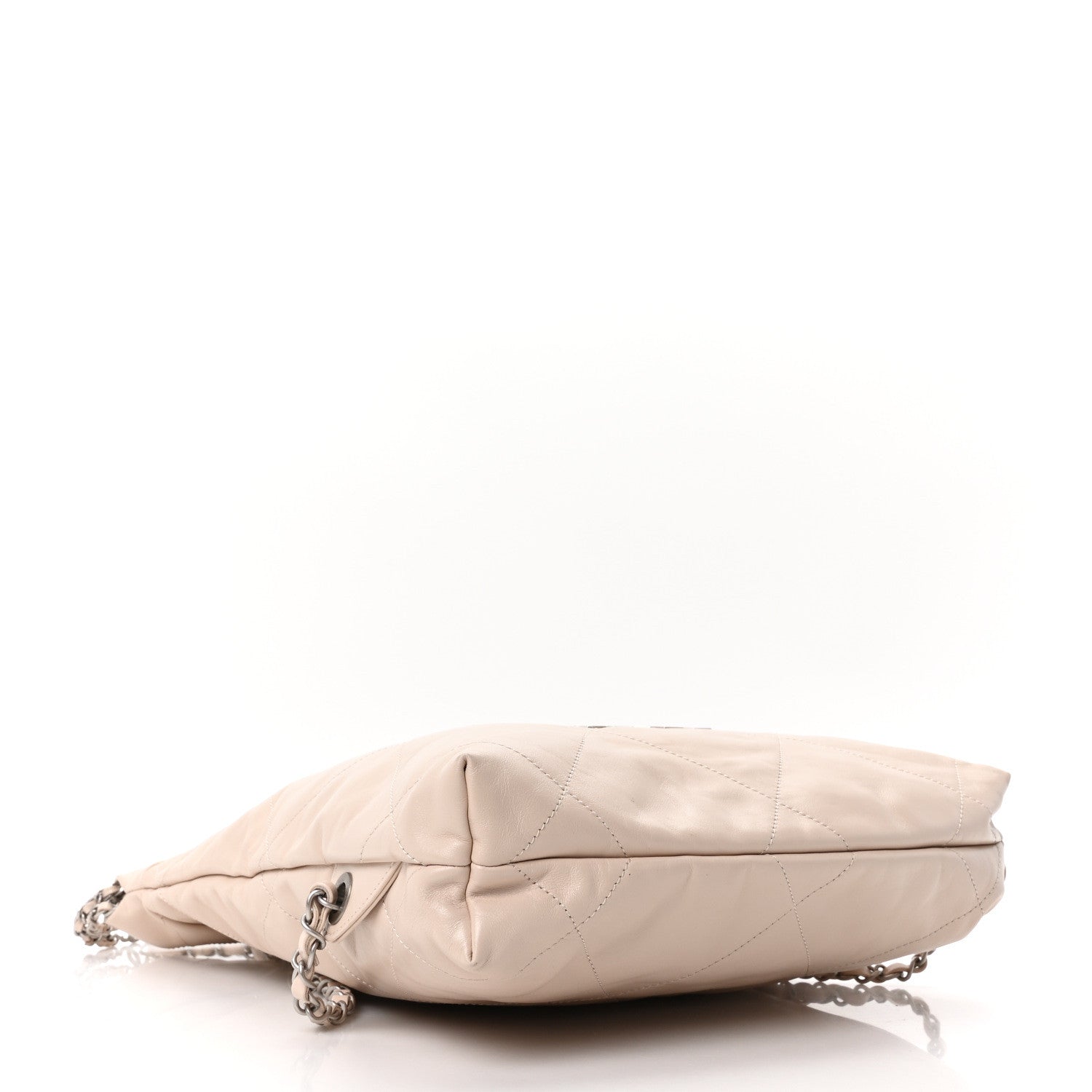 Chanel Shiny Calfskin Quilted Chanel 22 Backpack Beige