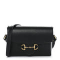 Gucci Calfskin Horsebit 1955 Shoulder Bag Black