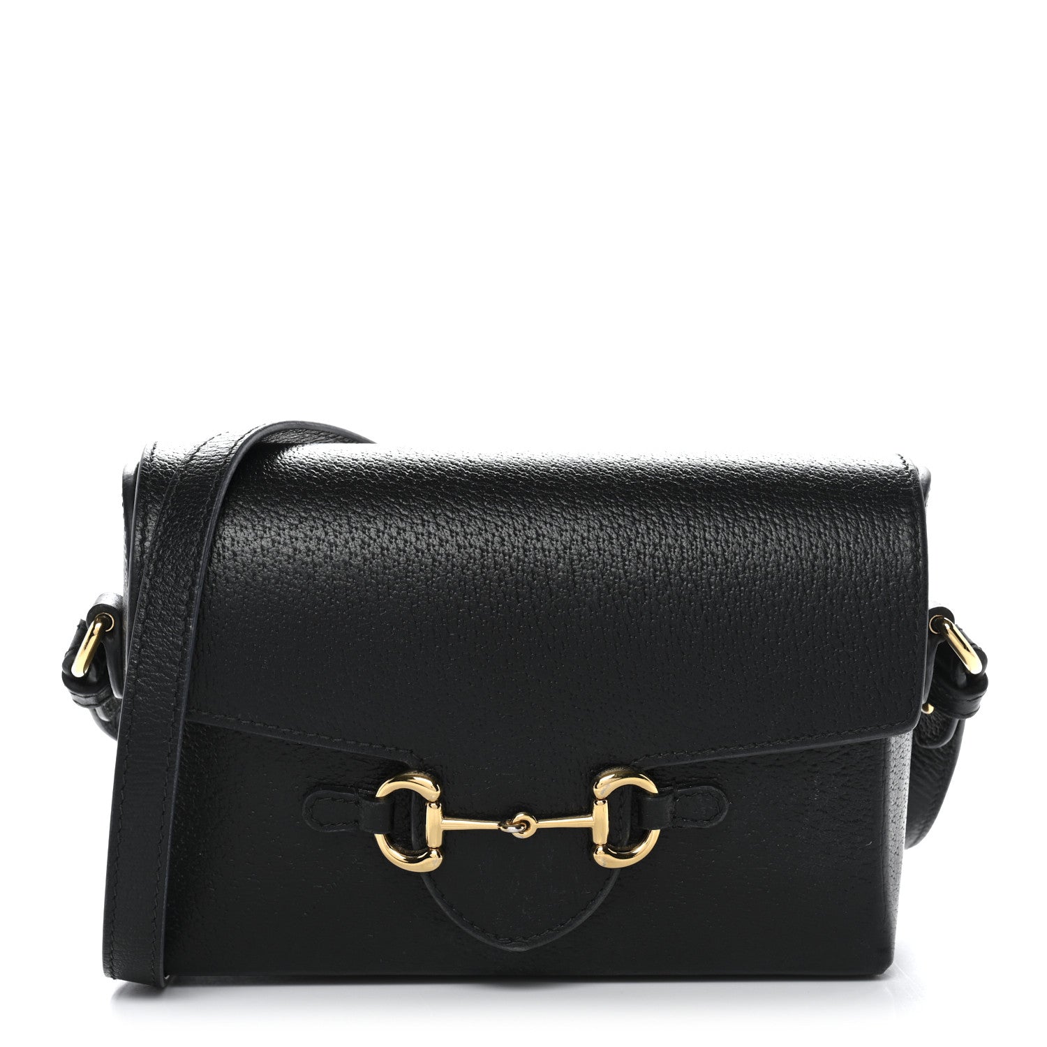Gucci Calfskin Horsebit 1955 Shoulder Bag Black