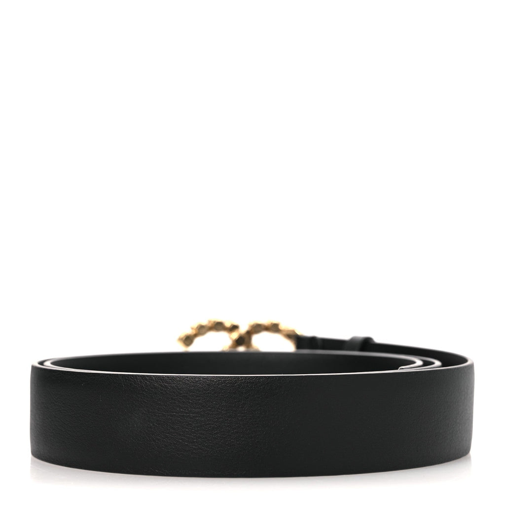 Calfskin Crystal CC Belt 85 34 Black Multicolor