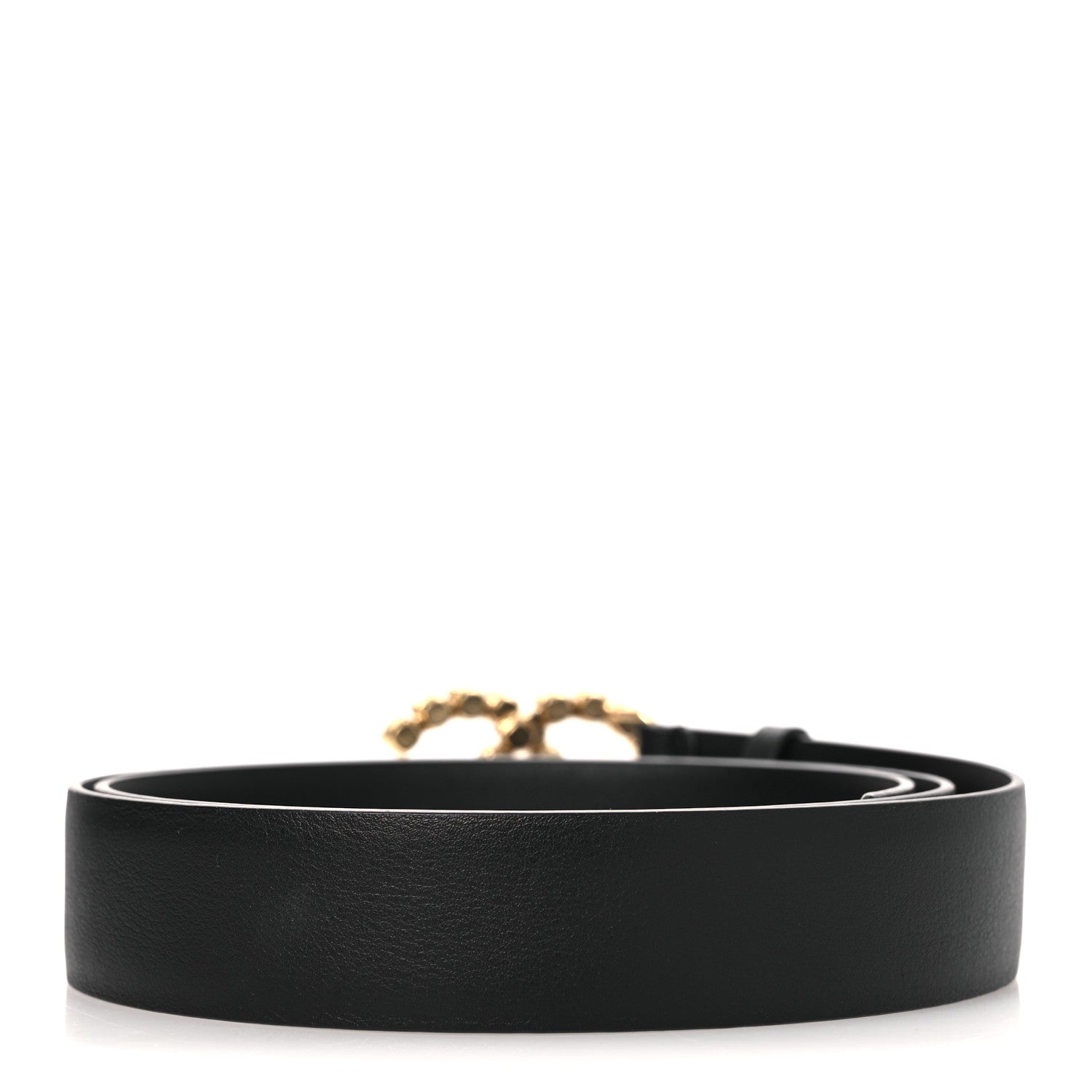 Calfskin Crystal CC Belt 85 34 Black Multicolor
