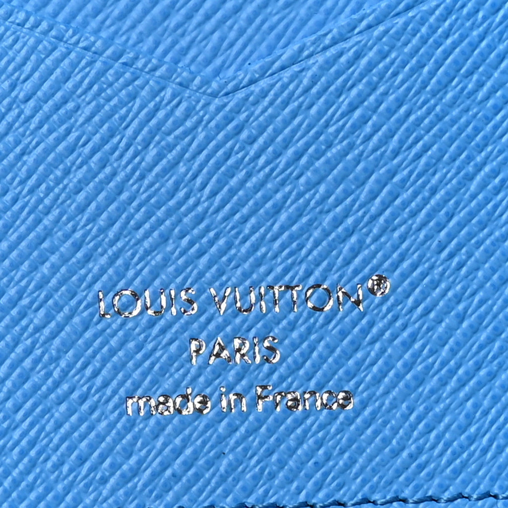 Louis Vuitton Monogram Sports Passport Cover Pool Blue