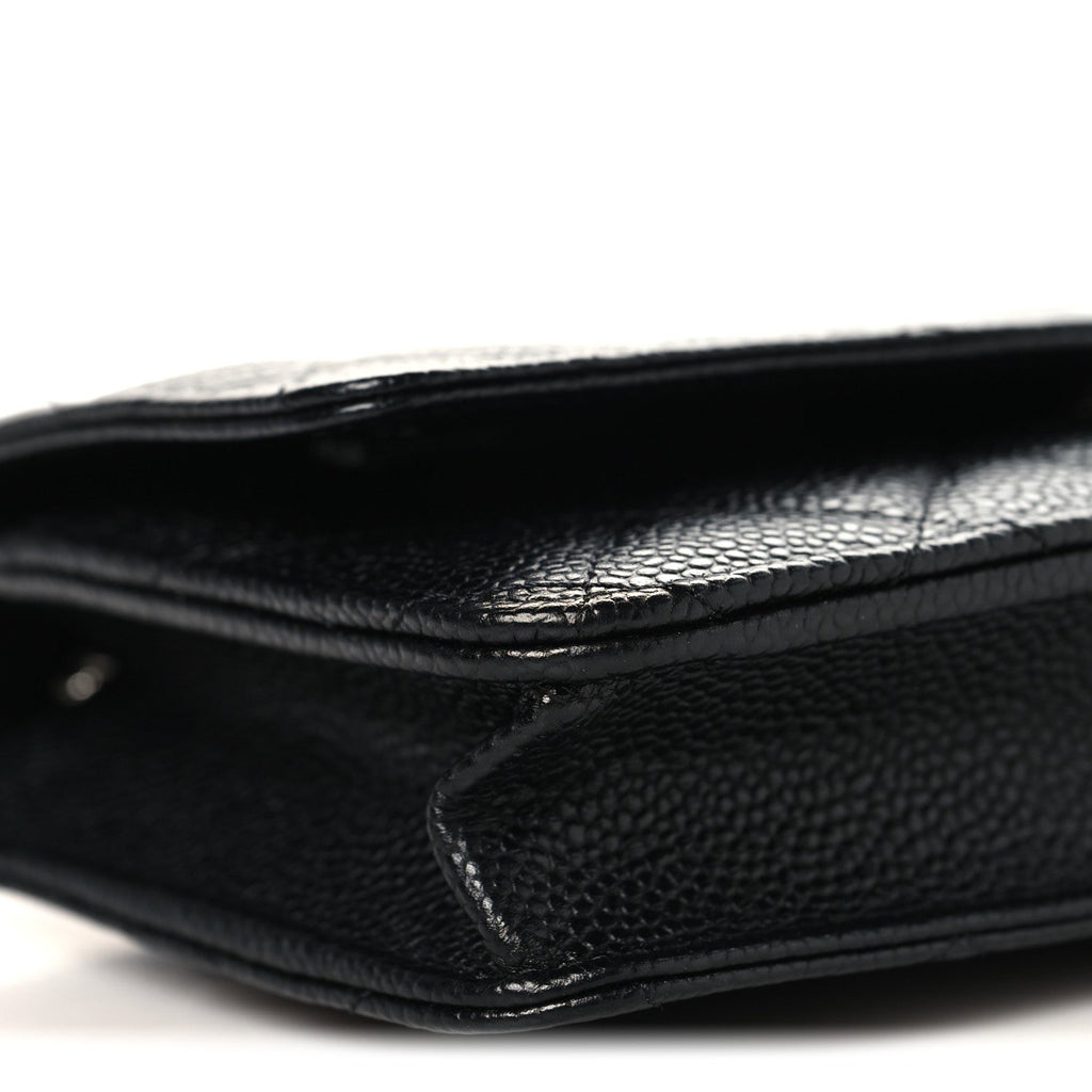 Chanel Caviar Quilted Wallet on Chain WOC Black