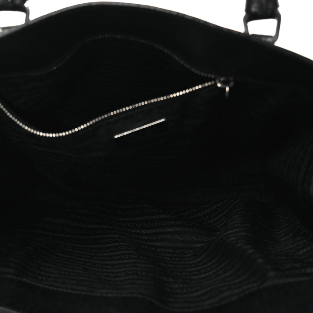 Prada Cinghiale Triangle Tote Black