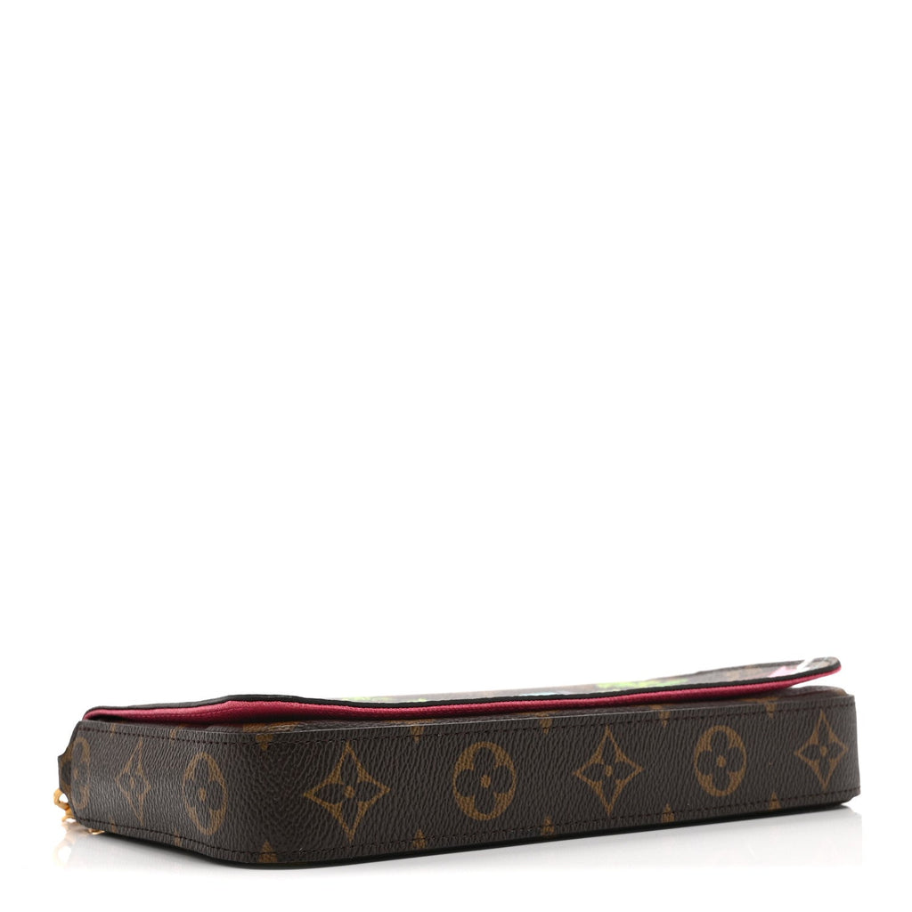 Louis Vuitton Monogram 2021 Christmas Animation Hollywood Pochette Felicie Chain Wallet Fuchsia