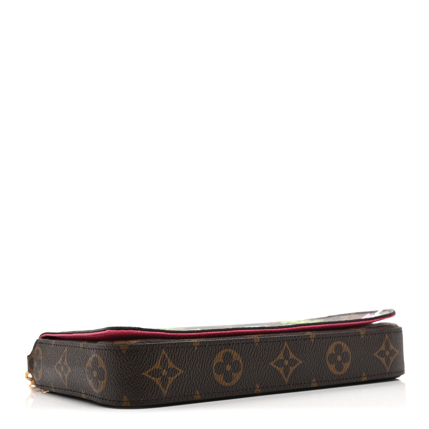 Louis Vuitton Monogram 2021 Christmas Animation Hollywood Pochette Felicie Chain Wallet Fuchsia