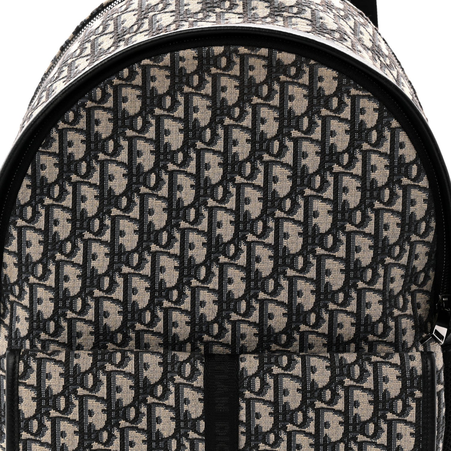 Christian Dior Oblique Calfskin 8 Backpack Beige Black