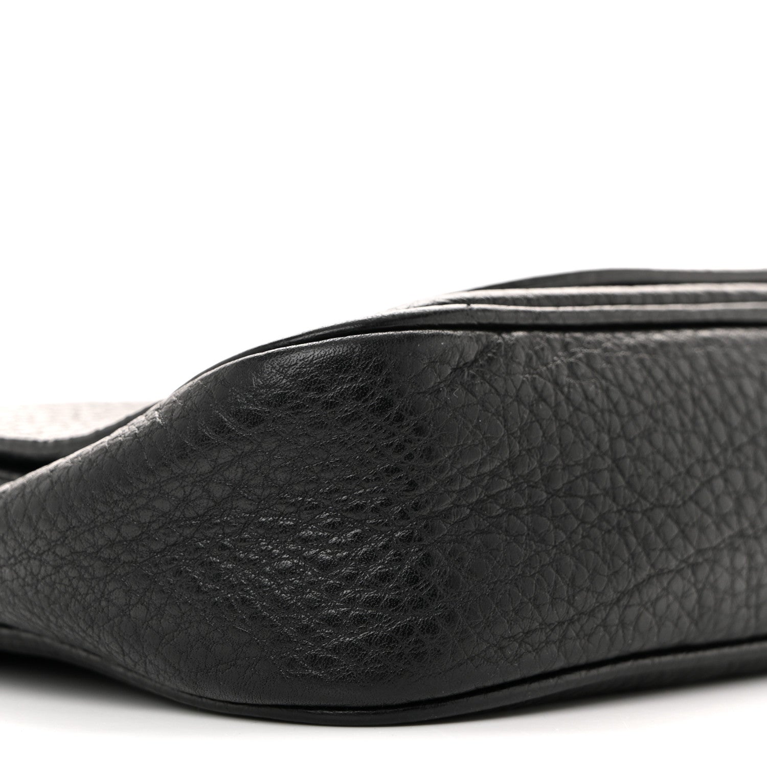 Gucci Pebbled Calfskin Small Soho Flap Crossbody Black