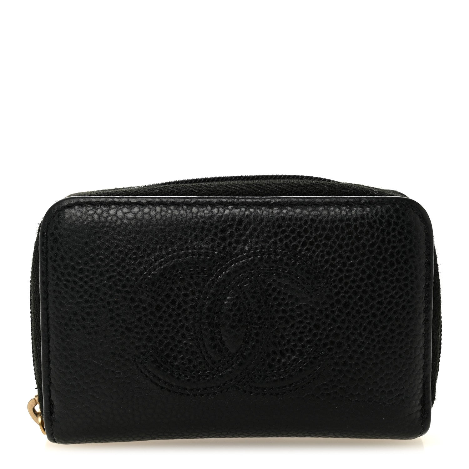Caviar Timeless CC Zip Around Coin Purse Black