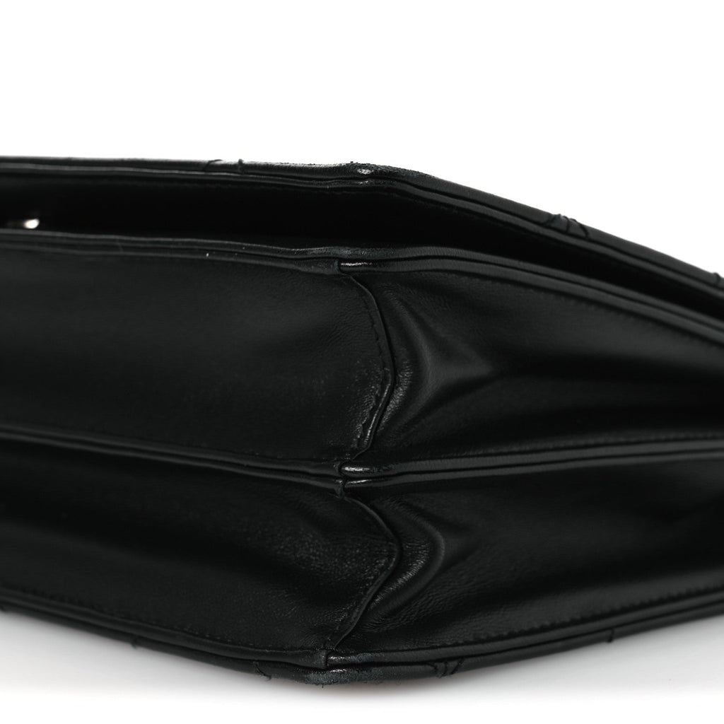 Prada Nappa Triangle Stitched Spectrum Shoulder Bag Black