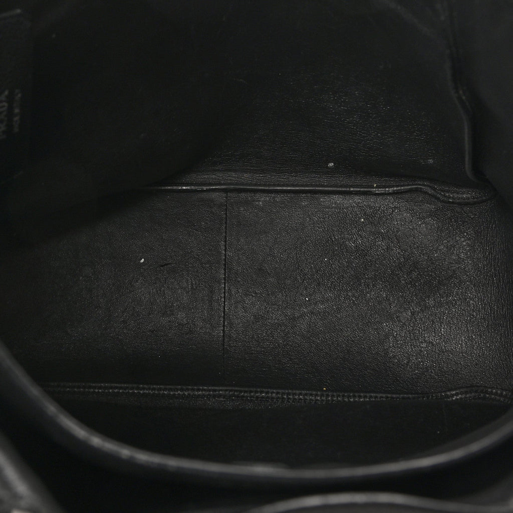 Prada Vitello Daino Soft Large Dynamique Tote Black