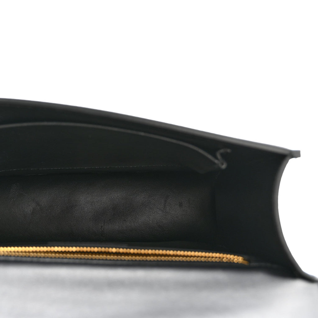 Christian Dior Grained Calfskin 30 Montaigne Flap Bag Black