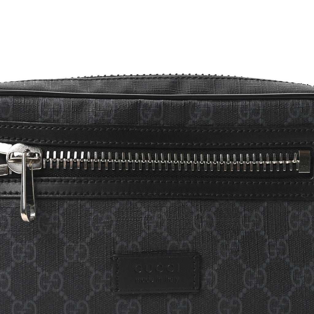Gucci Soft GG Supreme Monogram Web Belt Bag Black Grey