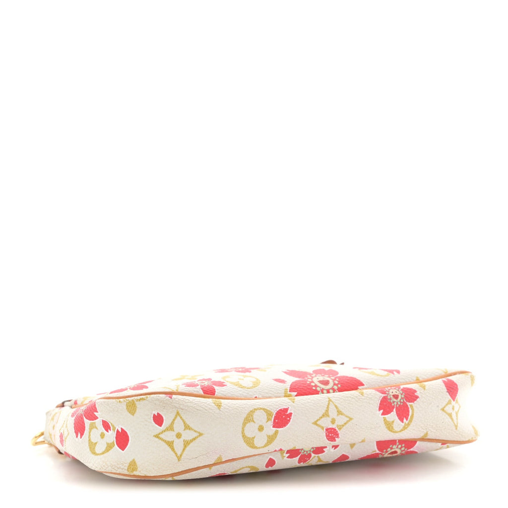 Louis Vuitton Monogram Cherry Blossom Pochette Accessories Red