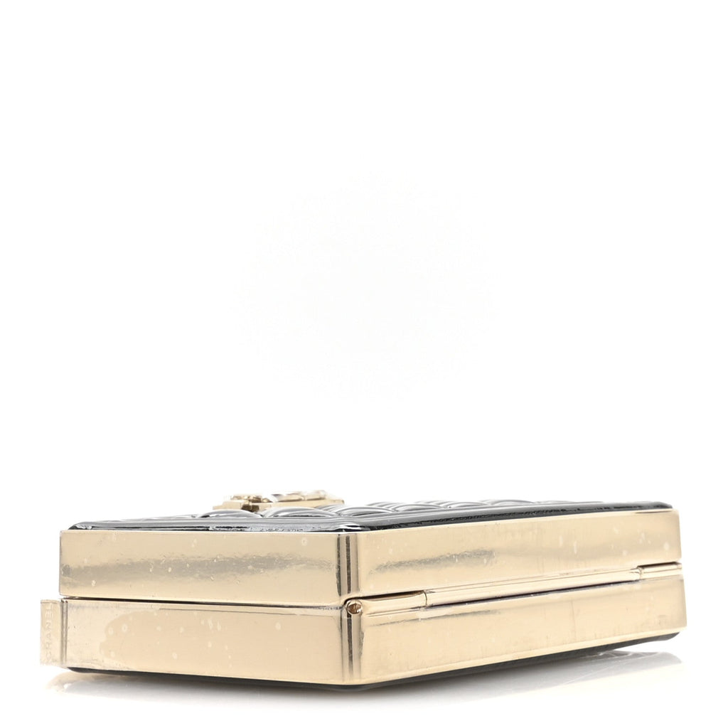 Chanel Patent Calfskin Boy Minaudiere Black
