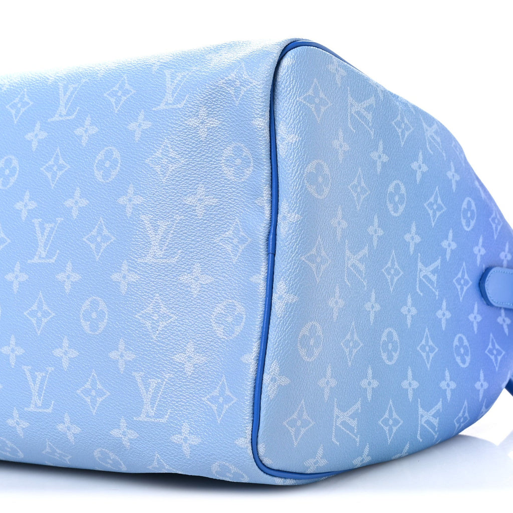 Louis Vuitton Monogram Clouds Keepall Bandouliere 50 Blue