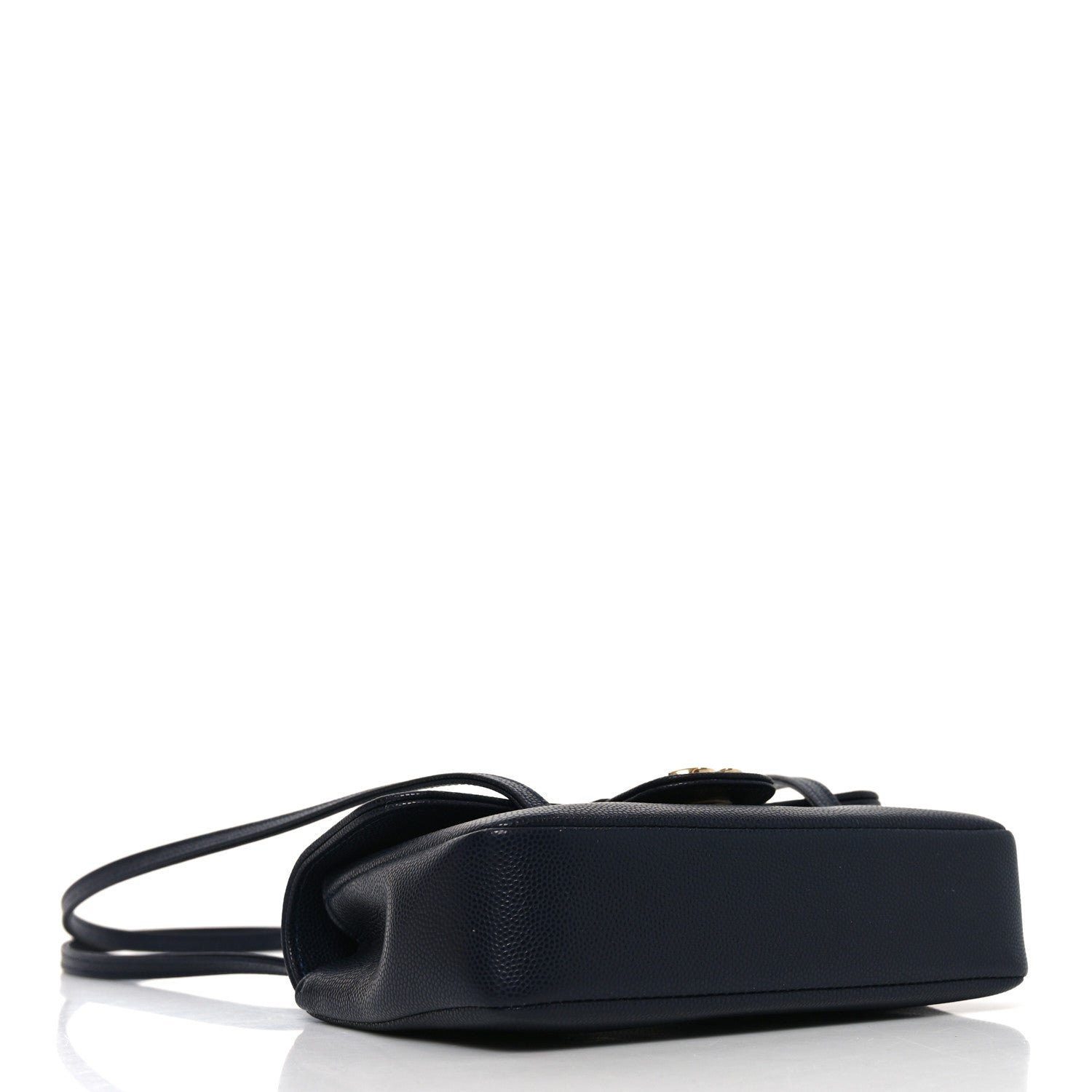 Chanel Shiny Caviar Mini Preppy Coco Shoulder Bag Dark Blue