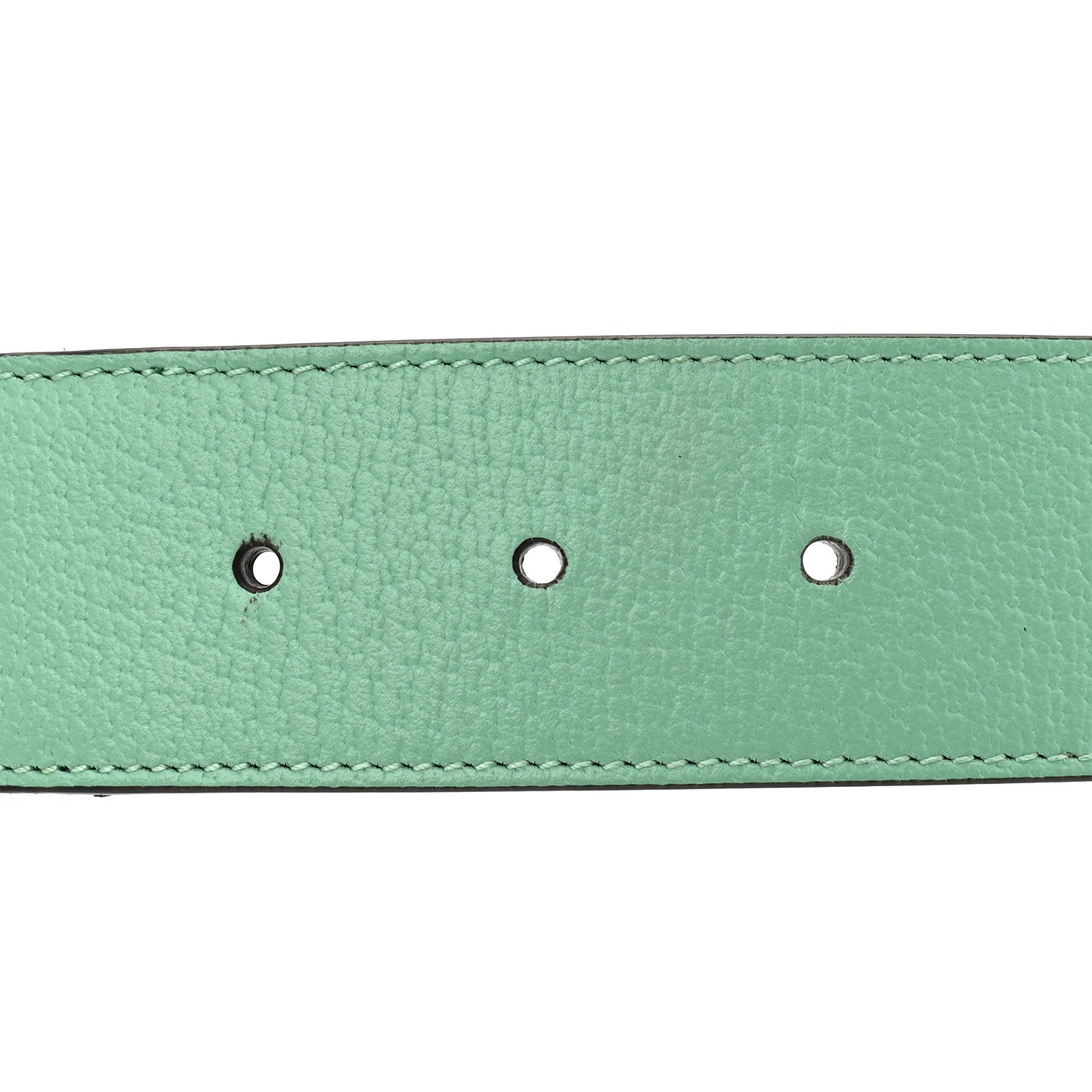 Gucci Monogram Jumbo GG Textured Dollar Calfskin Double G 75 30 Belt Mint Green