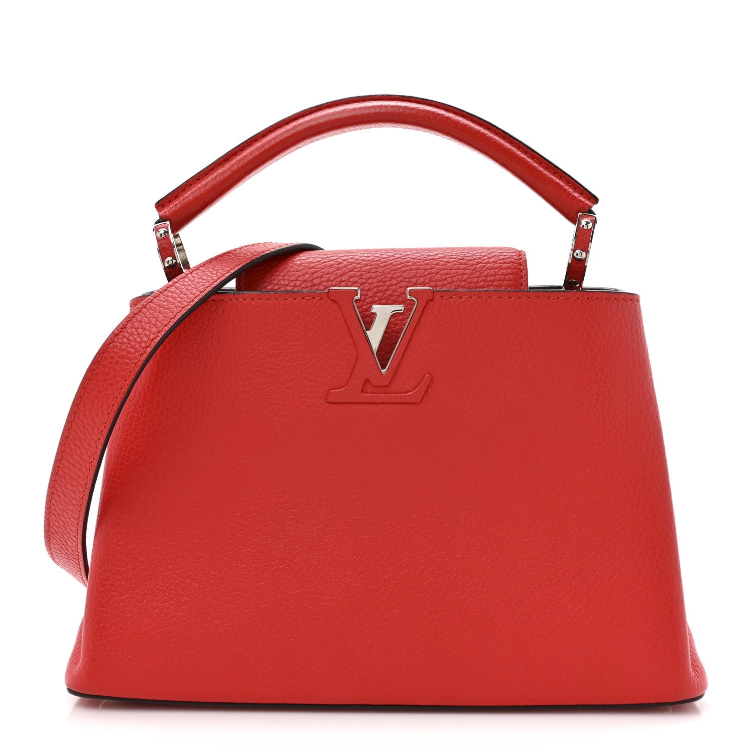 Louis Vuitton Taurillon Capucines BB Coquelicot